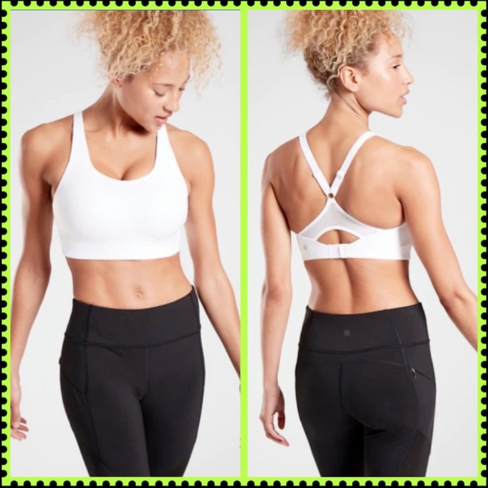 NWT ATHLETA Advance Bra B-DD White